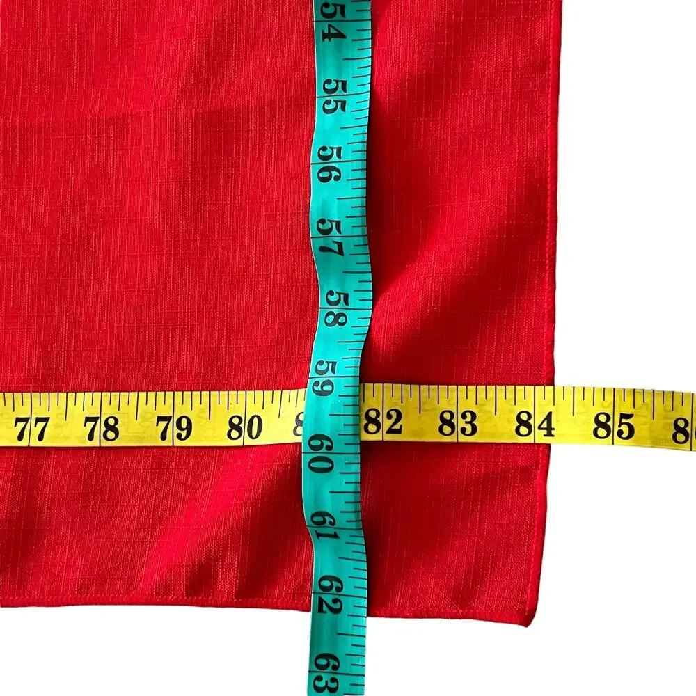 Red Fabric Tablecloth Large Rectangle Versatile Hosting Holiday 84x62 Cloth